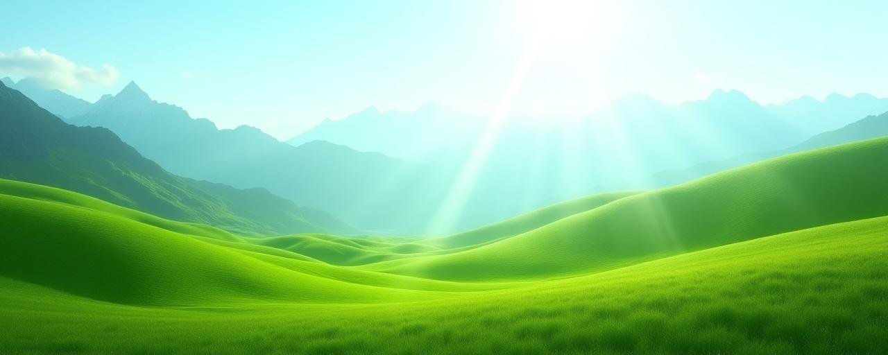 Eine weite, grüne Landschaft, die nachhaltige Praktiken symbolisiert